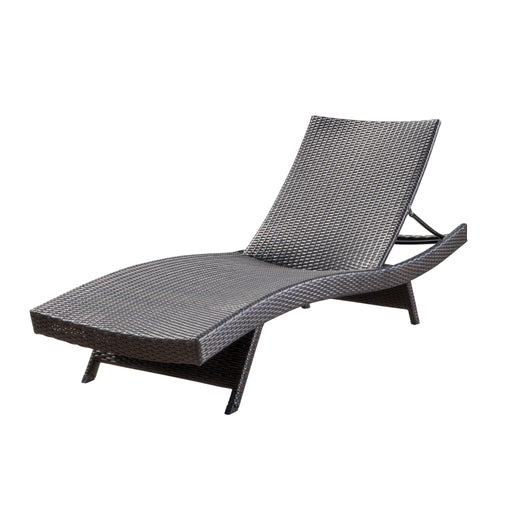 Mysticism Outdoor Chaise Lounge With Adjustable Backrest And Foldable Legs - Brown Multi - R&R Furniture Gallery (Fountain Valley, CA)