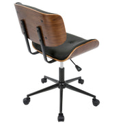 Lumi Source Lombardi mid-century modern adjustable office chair with swivel base and ergonomic design, featuring a sleek, stylish look.