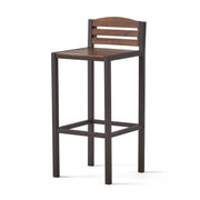 Outdoor Barstool With Slat Panel Design (Set of 2) - Dark Brown - R&R Furniture Gallery (Fountain Valley, CA)