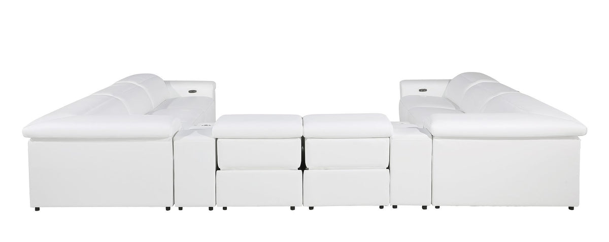 1126 - 10-Piece U-Shaped Sectional Sofa In With 4 Power Recliners & Power Headrests