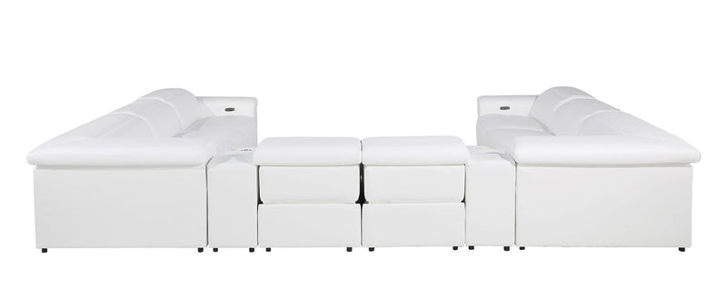 1126 - 10-Piece U-Shaped Sectional Sofa In With 4 Power Recliners & Power Headrests