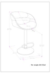 Archer - Adjustable Swivel Bar Stool - Black - R&R Furniture Gallery (Fountain Valley, CA)