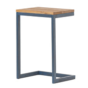C Shaped End Table With Iron Base And Fir Wood To - R&R Furniture Gallery (Fountain Valley, CA)