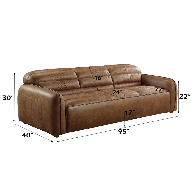 Rafer - Sofa - Cocoa Top Grain Leather - R&R Furniture Gallery (Fountain Valley, CA)