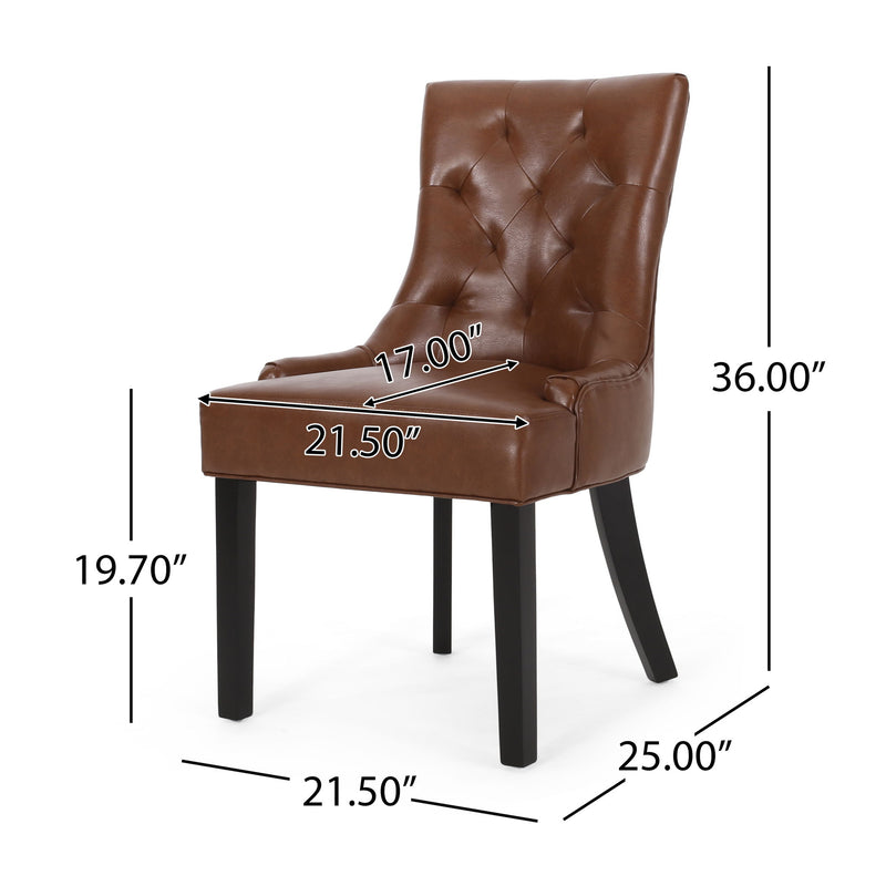 Cheney - Contemporary Dining Chair Tufted Upholstery (Set of 2) - R&R Furniture Gallery (Fountain Valley, CA)