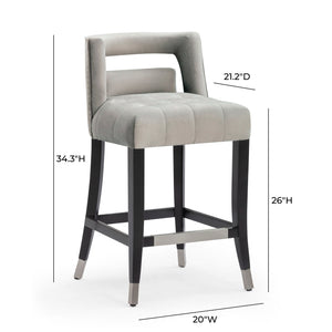 Hart - Velvet Stool - R&R Furniture Gallery (Fountain Valley, CA)