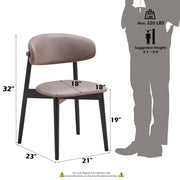 Lanae - Side Chair (Set of 2) - Coffee Polish Microfiber & Black - R&R Furniture Gallery (Fountain Valley, CA)