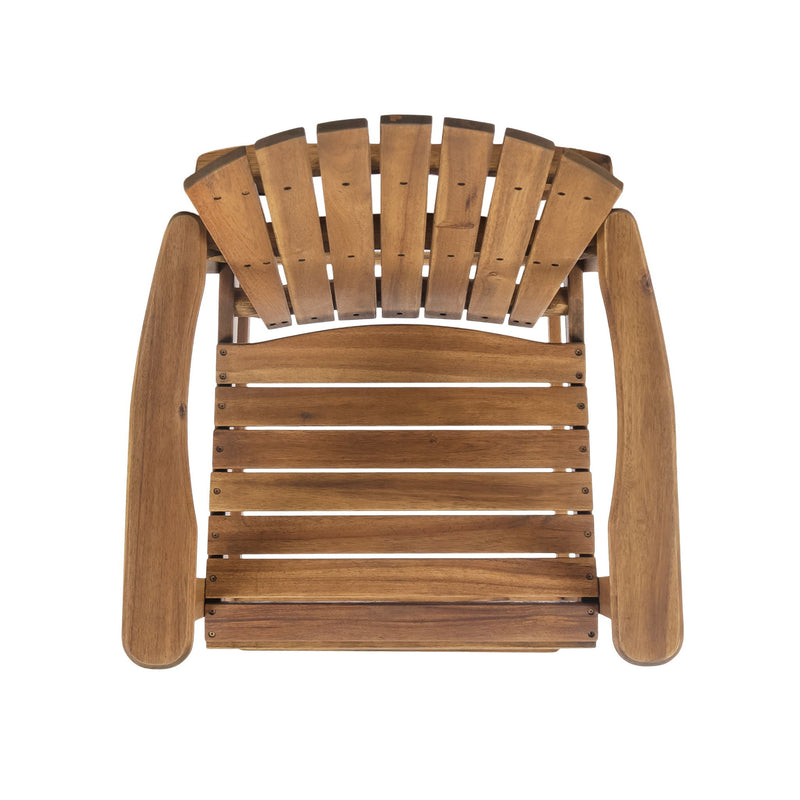 Outdoor Acacia Wood Adirondack Barstools (Set of 2) - R&R Furniture Gallery (Fountain Valley, CA)