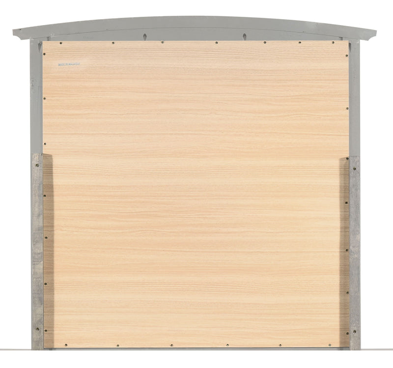 Elegant modern farmhouse wall mirror by Glory Furniture with a stylish frame, perfect for rustic or contemporary decor.