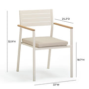 Sardinia - Outdoor Dining Chair (Set of 2) - Cream - R&R Furniture Gallery (Fountain Valley, CA)