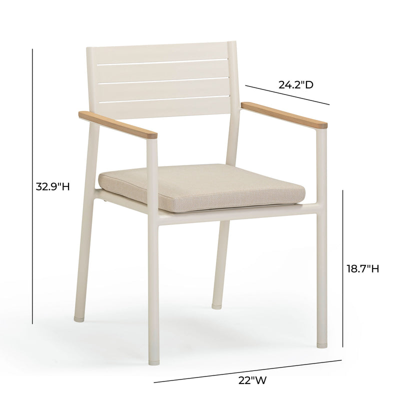 Sardinia - Outdoor Dining Chair (Set of 2) - Cream - R&R Furniture Gallery (Fountain Valley, CA)