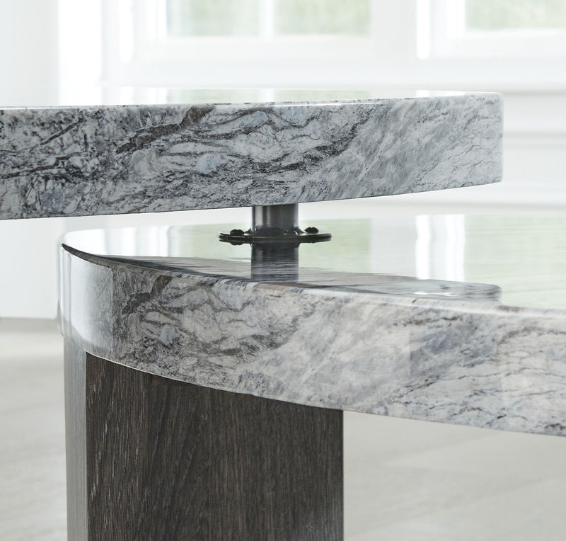 Surmour - Stacked Cocktail Table - Gray / Brown - R&R Furniture Gallery (Fountain Valley, CA)