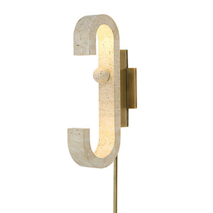 Equilibrium - Sconce - Beige / Light Antique Brass