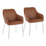 Pair of Lumi Source Daniella contemporary modern dining chairs in a stylish set of two, featuring sleek design and comfortable seating.
