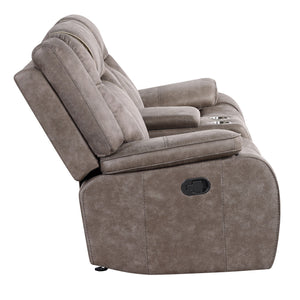 Blake - Reclining Console Loveseat - Desert Taupe