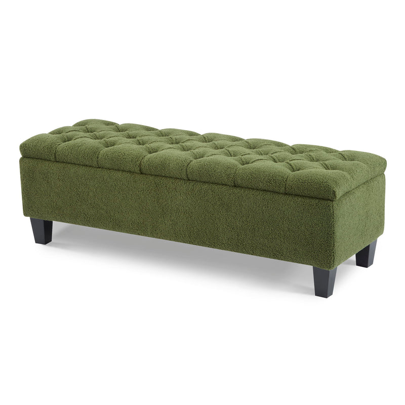 Ottoman Bench & Storage - Green - R&R Furniture Gallery (Fountain Valley, CA)