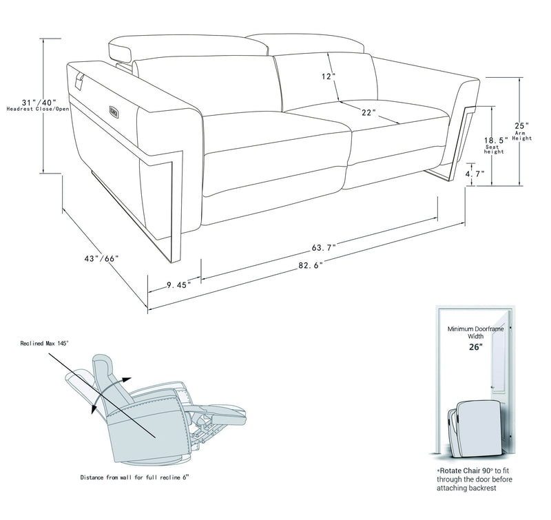 990 - Power Reclining Set With Power Headrest - R&R Furniture Gallery (Fountain Valley, CA)