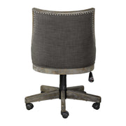 Aidrian charcoal desk chair by Uttermost featuring a modern design with cushioned seat and backrest for comfortable workspace seating.