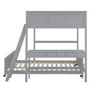 Full Over Full Bunk Bed With Desk - R&R Furniture Gallery (Fountain Valley, CA)