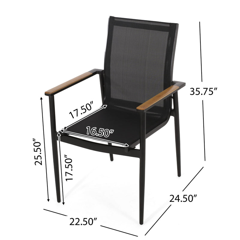 Barrister - Dining Chair (Set of 2) - Black / Natural - R&R Furniture Gallery (Fountain Valley, CA)