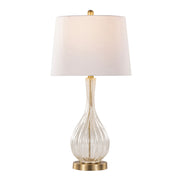 Set of two Lumi Source Jenny contemporary table lamps with sleek, modern design and neutral-colored shades on wooden bases.