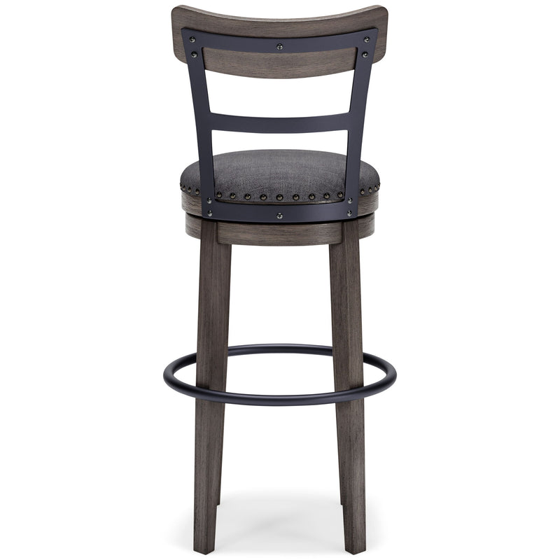 Caitbrook - Tall UPH Swivel Barstool - Gray - R&R Furniture Gallery (Fountain Valley, CA)