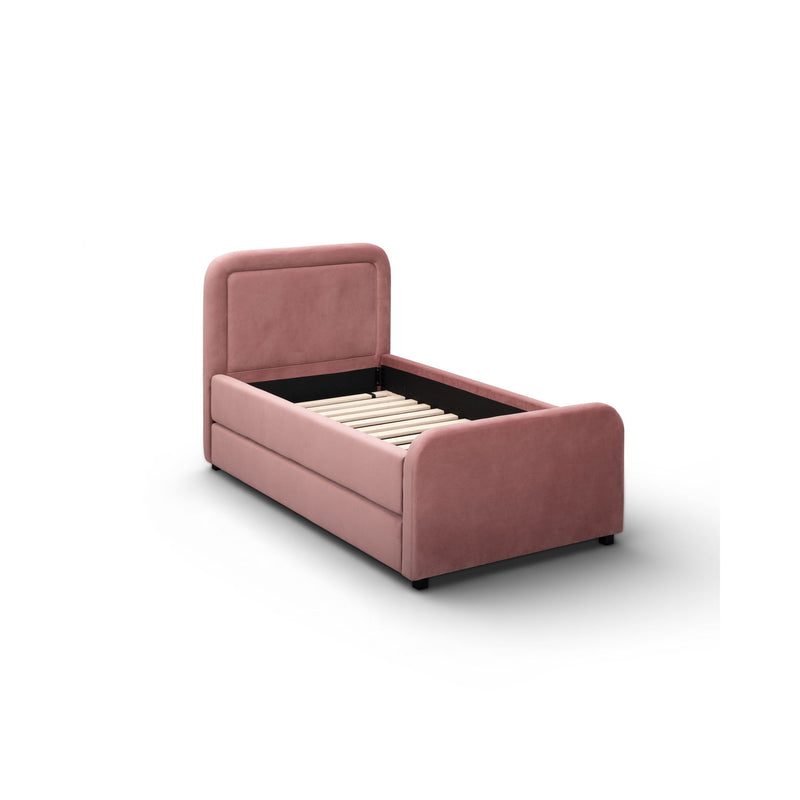 TOV Furniture Briella trundle bed with clean lines and wooden frame, featuring a pull-out trundle for extra sleeping space.