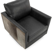 Lathe - Leather/Hide Accent Chair - R&R Furniture Gallery (Fountain Valley, CA)