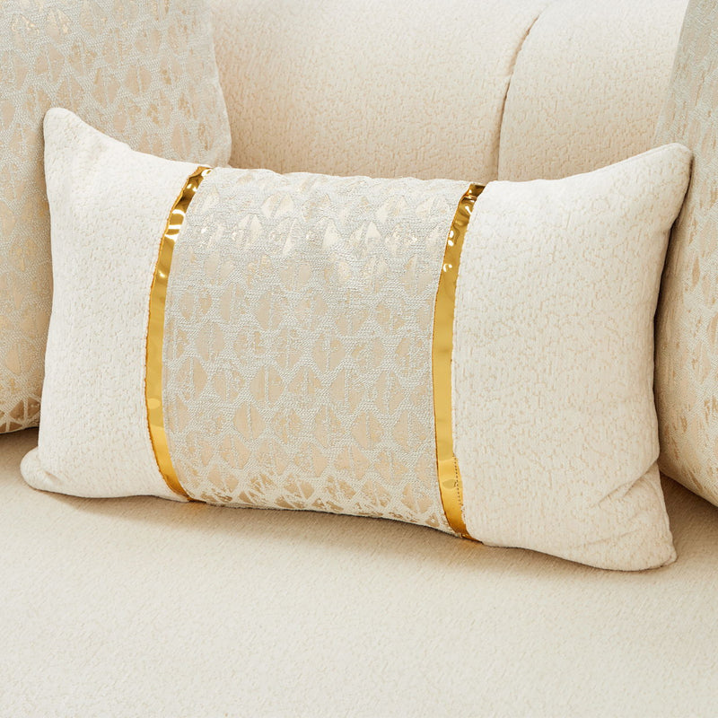 Sassani - Loveseat - Crepe / Gold - R&R Furniture Gallery (Fountain Valley, CA)