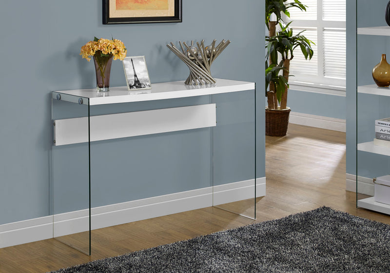 Accent Console Table For Entryway, Glossy Spacious Surface - R&R Furniture Gallery (Fountain Valley, CA)