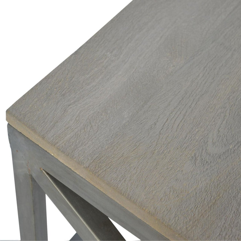 Cross Metal Coffee Table - Pewter - R&R Furniture Gallery (Fountain Valley, CA)