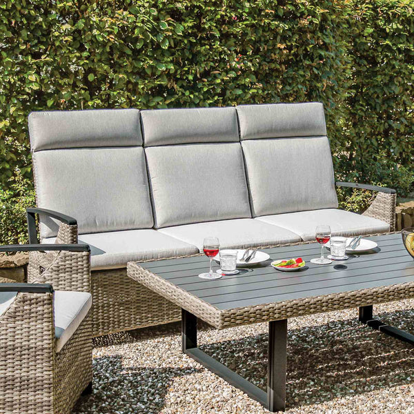 Antigua - Sofa, Gun Metal/Brown/Gray