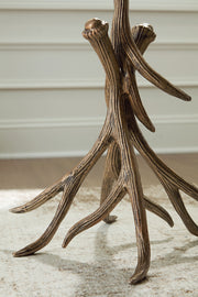 Lemkins - Accent Table - Black / Antique Gold Finish - R&R Furniture Gallery (Fountain Valley, CA)