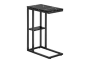 Accent Table, C - Shaped, Marble Look Contemporary & Modern Convenient Design - R&R Furniture Gallery (Fountain Valley, CA)