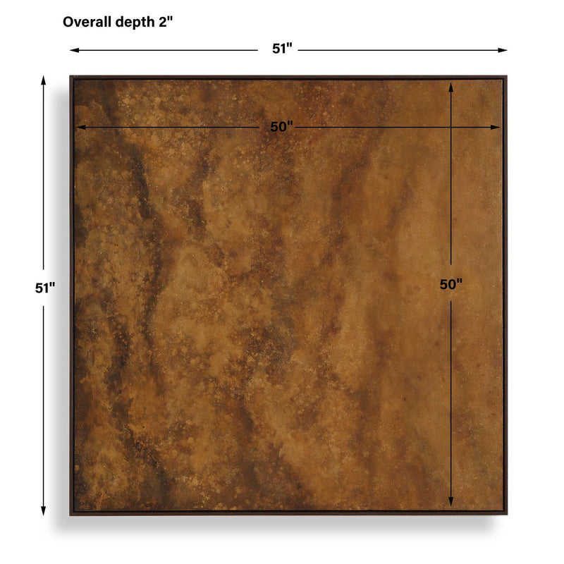 Burn - Hand Painted Canvas - Brown / Woodtone