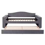 Upholstered Daybed With Storage Armrests, Trundle And Latest Integrated tooth Audio System - R&R Furniture Gallery (Fountain Valley, CA)