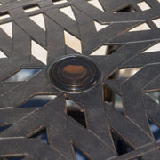 Enchantia - Outdoor Square Dining Table With Weave Tabletop And Flared Legs - Copper - R&R Furniture Gallery (Fountain Valley, CA)