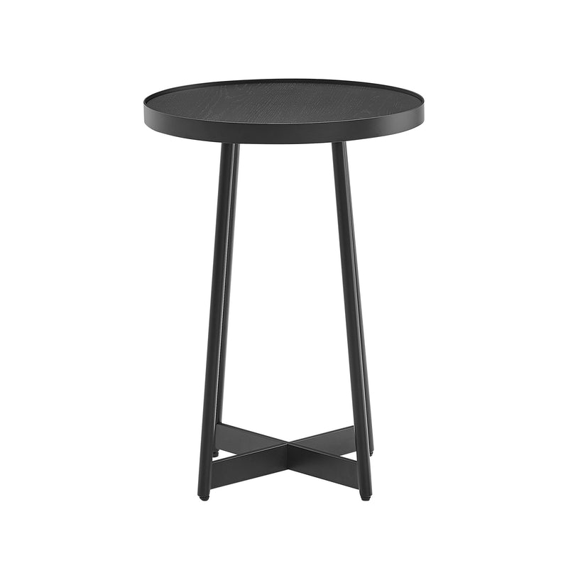 Ranlo - Round Accent Table With Geometric Legs - Black - R&R Furniture Gallery (Fountain Valley, CA)