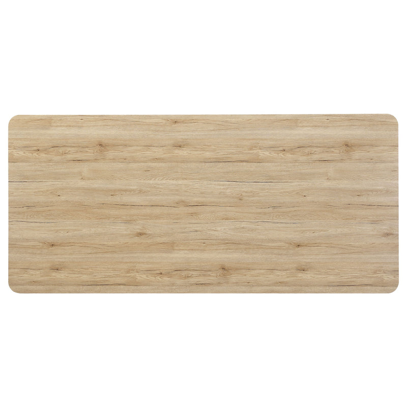 Galahan - Rectangular Dining Table With Twisted Pedestal Base - Oak