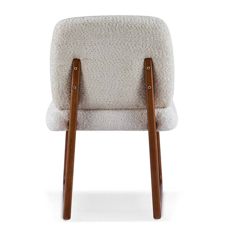 Dining Chair With Curved Legs (Set of 2) - Beige / Brown - R&R Furniture Gallery (Fountain Valley, CA)