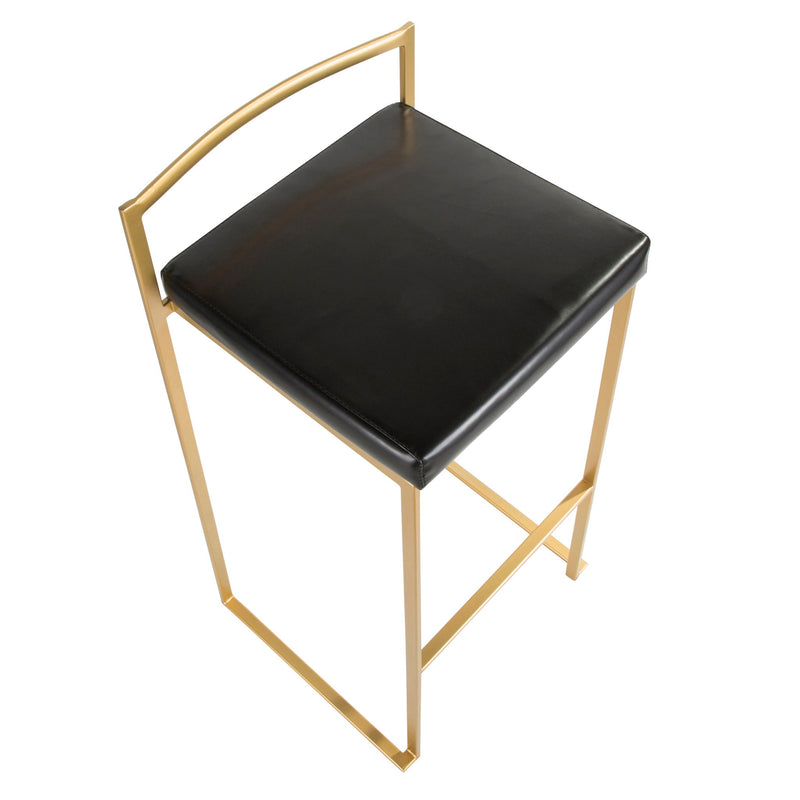 Lumi Source Fuji contemporary glam barstool with quality construction, featuring sleek design and comfortable seating.