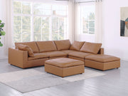 1100 - 6-Piece Right Arm Facing 3-Seat Sectional (Top-Grain Italian Leather) - R&R Furniture Gallery (Fountain Valley, CA)