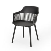 Pair of Noble House Dahlia chairs in a modern set, featuring sleek design and comfortable seating for dining or living spaces.