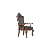 Picardy - Arm Chair (Set of 2) - Synthetic Leather & Honey Oak - R&R Furniture Gallery (Fountain Valley, CA)