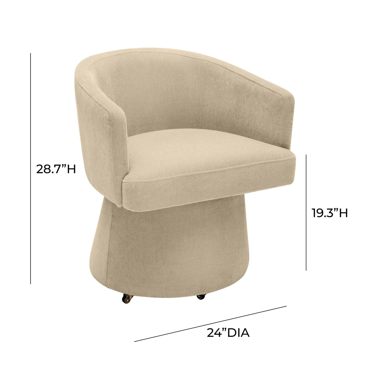 Kristen - Upcycled Chenille Rolling Desk Chair - R&R Furniture Gallery (Fountain Valley, CA)