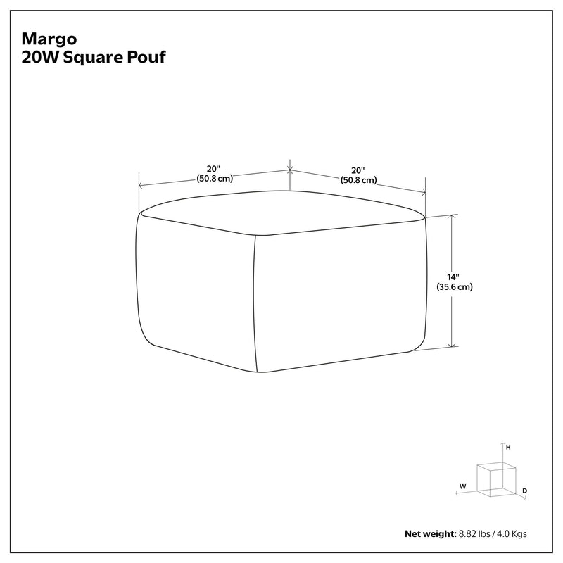 Margo - Square Pouf - Multicolor - R&R Furniture Gallery (Fountain Valley, CA)