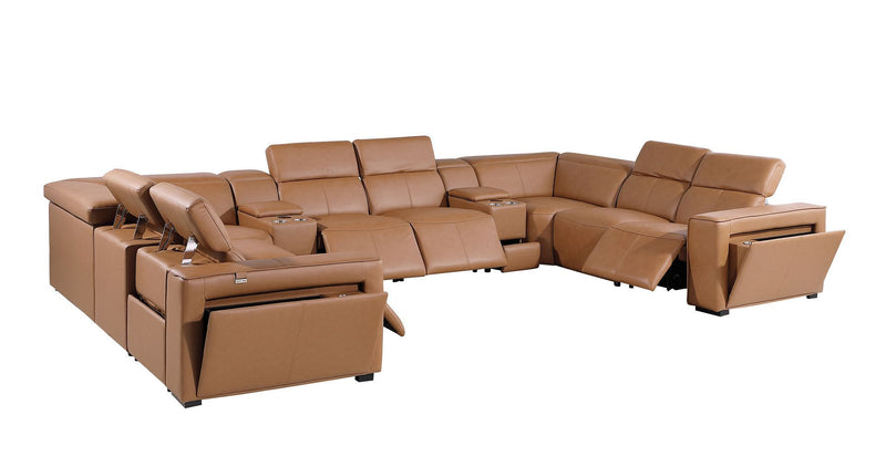 1224 - 10-Piece U-Shaped Sectional Sofa In With 4 Power Recliners & Power Headrests