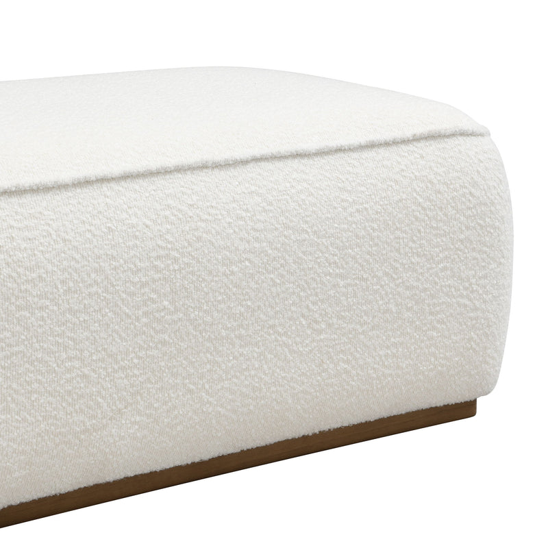Grainy Footstool For Home - Beige - R&R Furniture Gallery (Fountain Valley, CA)