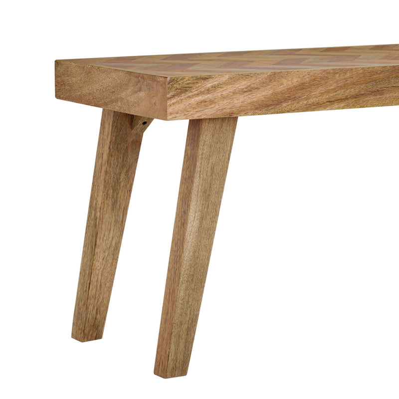 Artisan - Handcrafted Mango Wood Bench Rustic Boho Style - Natural - R&R Furniture Gallery (Fountain Valley, CA)