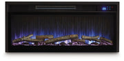 Entertainment Accessories - Fireplace Insert With Faux Birch Log Set - Black - R&R Furniture Gallery (Fountain Valley, CA)